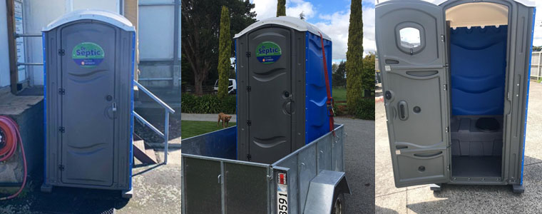 Various portaloos that Dr Septic rent out